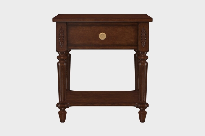 单抽隔板床头柜