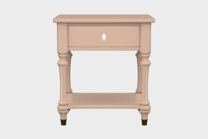 单抽隔板床头柜