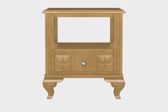 双层上隔板边几