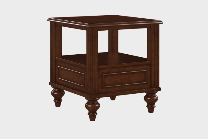 双层上隔板边几