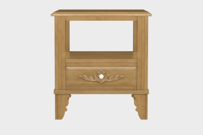 双层上隔板边几