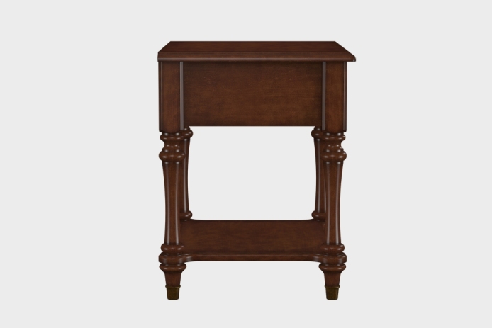 单抽隔板床头柜