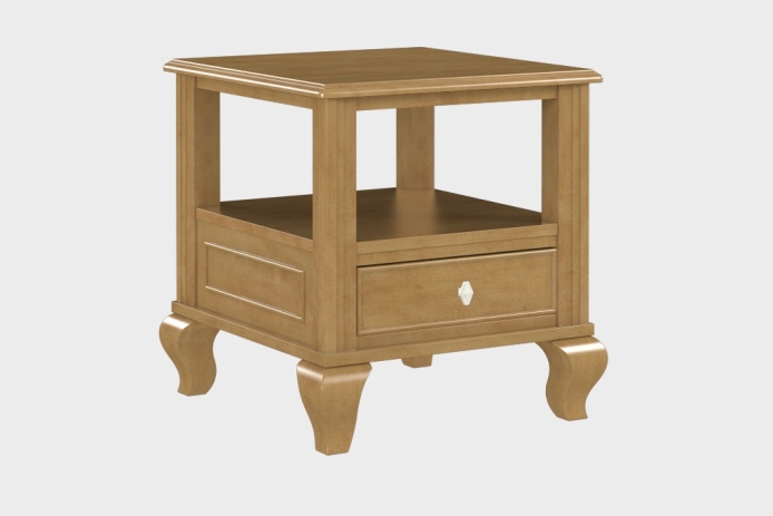 双层上隔板边几