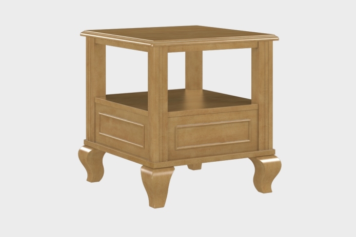 双层上隔板边几