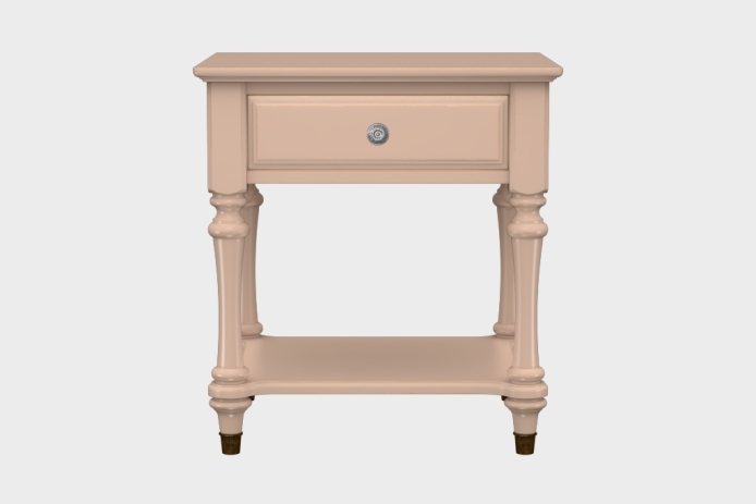 单抽隔板床头柜