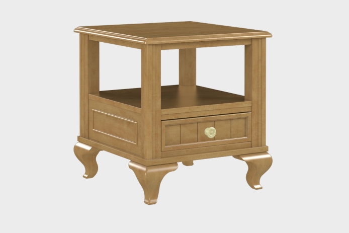 双层上隔板边几