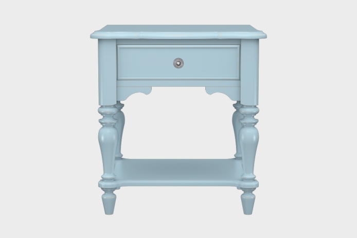 单抽隔板床头柜