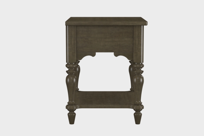 单抽隔板床头柜