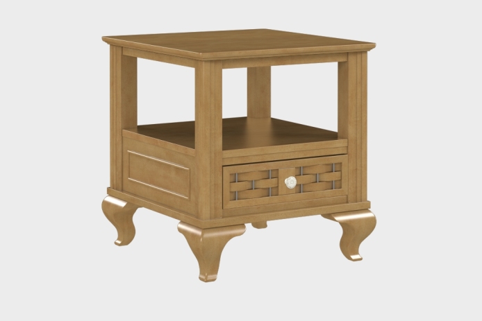 双层上隔板边几