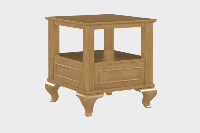 双层上隔板边几