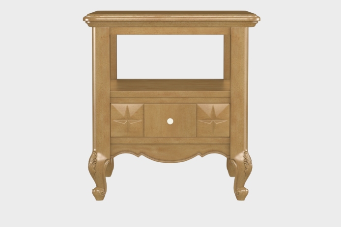 双层上隔板边几