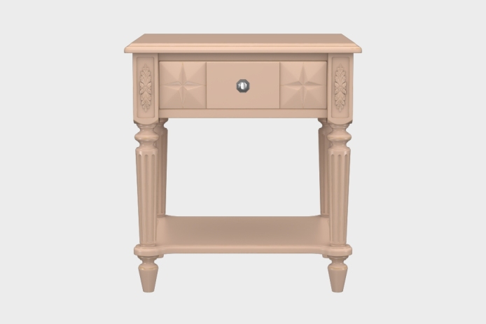 单抽隔板床头柜