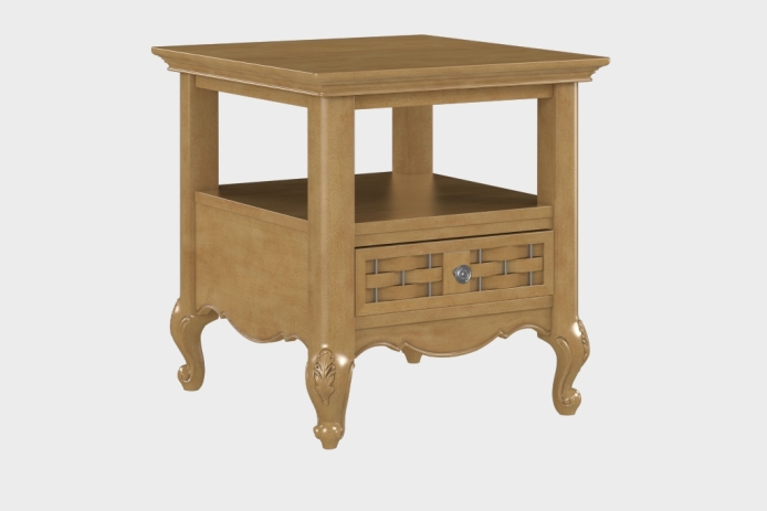 双层上隔板边几