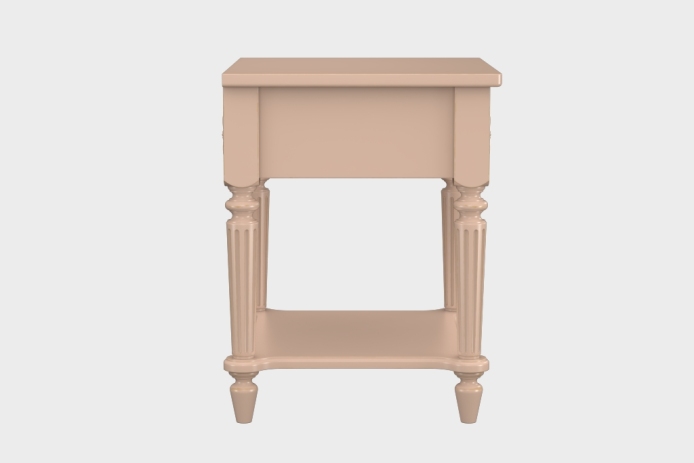 单抽隔板床头柜