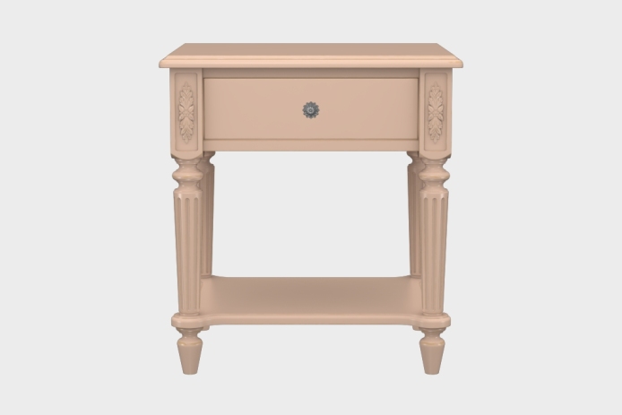 单抽隔板床头柜