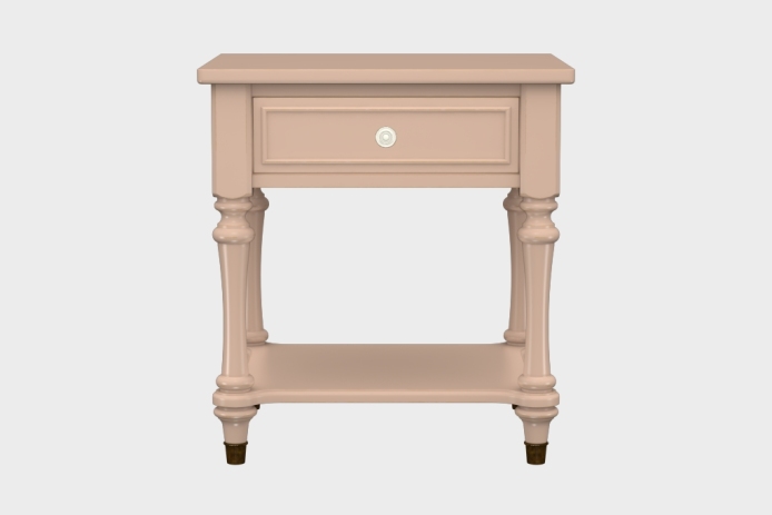 单抽隔板床头柜