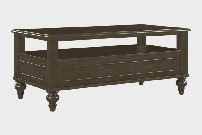 双抽上隔板茶几