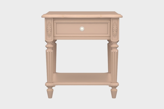 单抽隔板床头柜