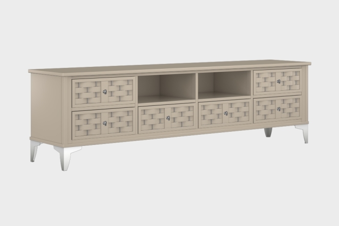 六抽双隔板电视柜