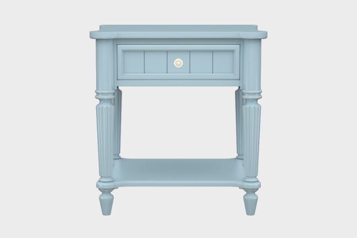 单抽隔板床头柜