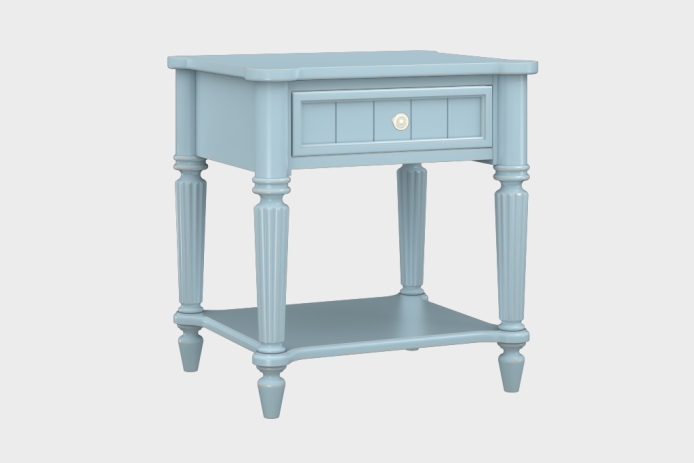 单抽隔板床头柜