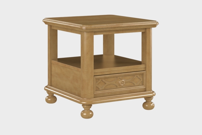 双层上隔板边几