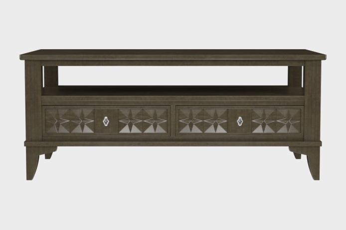 双抽上隔板茶几