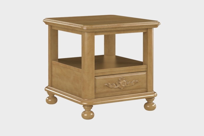 双层上隔板边几