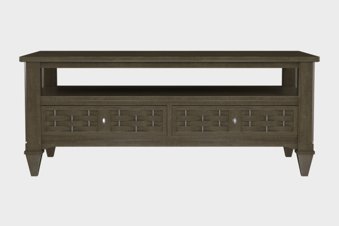 双抽上隔板茶几