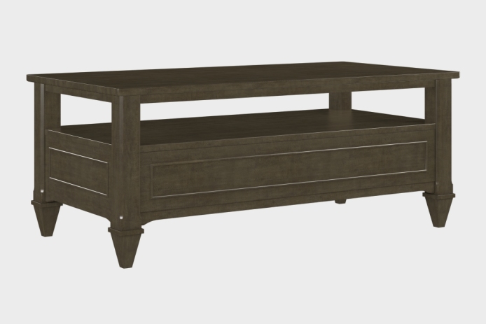 双抽上隔板茶几