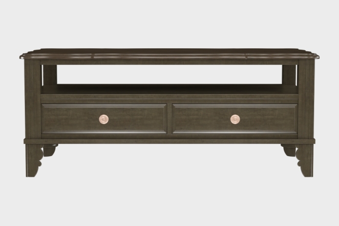 双抽上隔板茶几