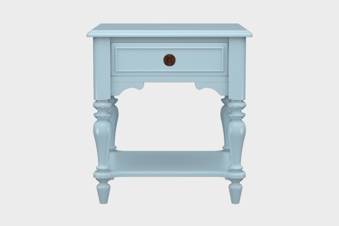 单抽隔板床头柜