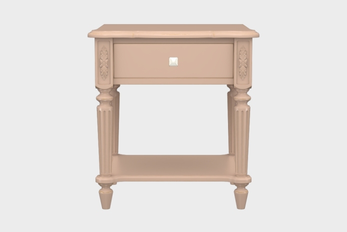 单抽隔板床头柜