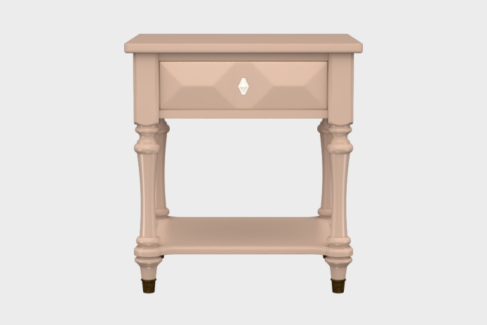 单抽隔板床头柜