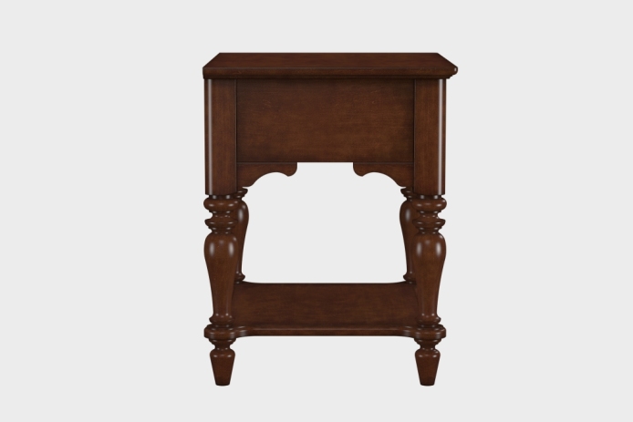 单抽隔板床头柜