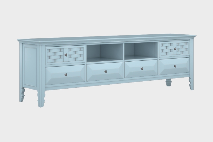 六抽双隔板电视柜