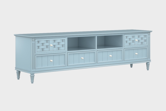 六抽双隔板电视柜