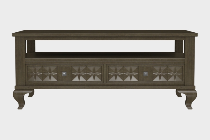 双抽上隔板茶几