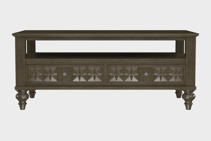 双抽上隔板茶几