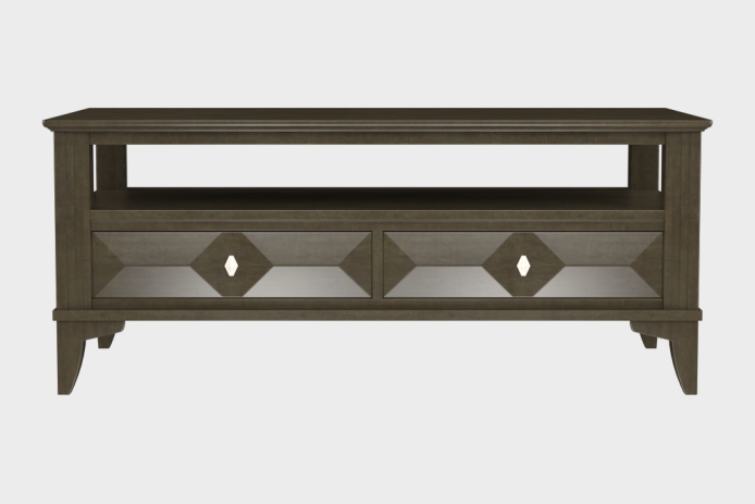 双抽上隔板茶几