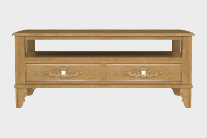 双抽上隔板茶几