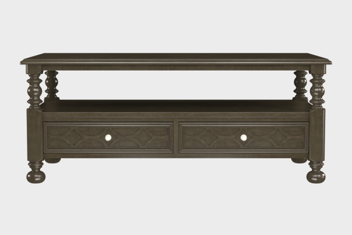 双抽上隔板茶几