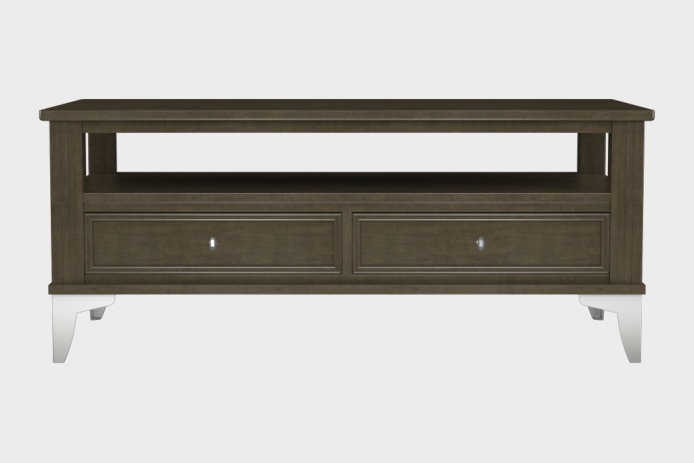 双抽上隔板茶几