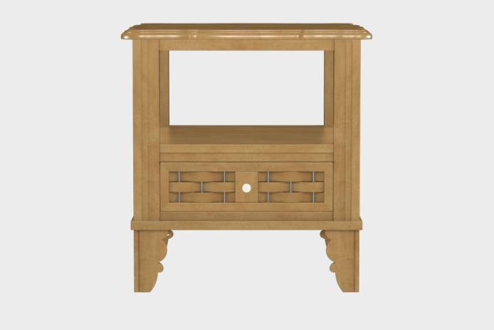 双层上隔板边几