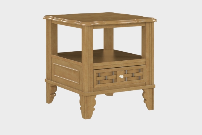 双层上隔板边几