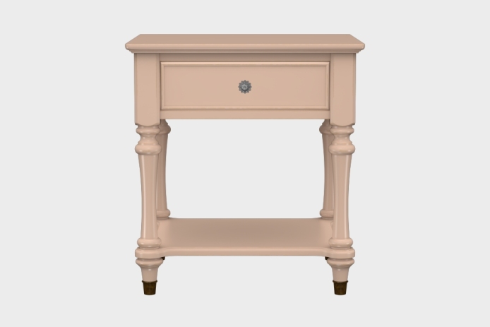 单抽隔板床头柜