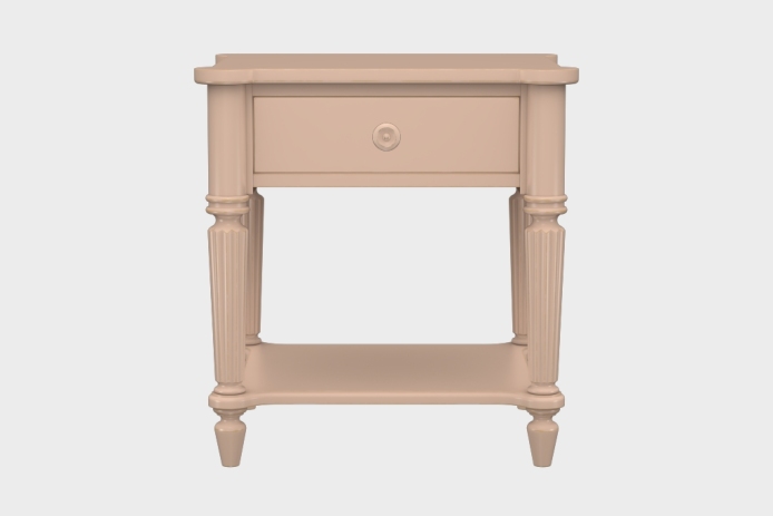 单抽隔板床头柜