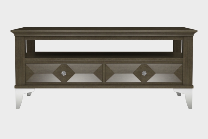 双抽上隔板茶几