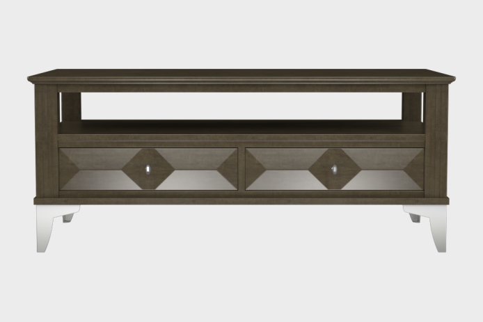 双抽上隔板茶几