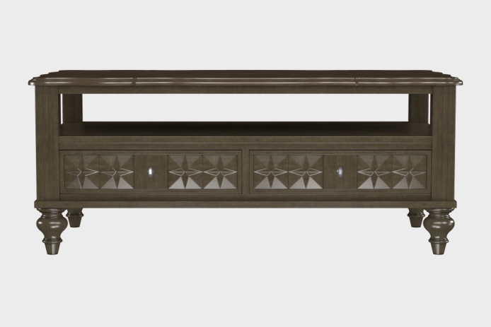 双抽上隔板茶几